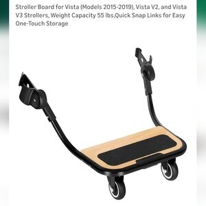 Universal Stroller Board with Black and Tan Design